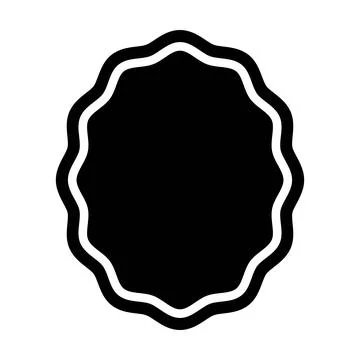 Bold Organic Scalloped Border with Smooth Curved Edges Stock Illustration