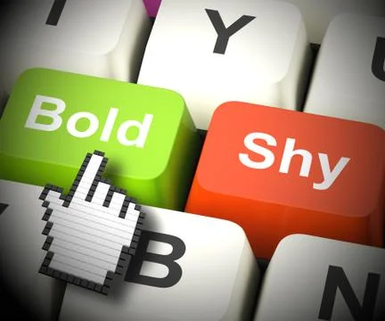 Bold Outspoken Computer Keys Show Confident 3d Rendering Ilustración de archivo