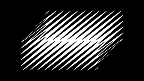 Bold Oval Hatching Pattern on Black Background Stock Footage 337390912