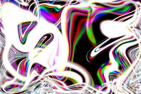 Bold overlapping shapes in abstract liquid black and white color wallpaper .. Stock Illustration