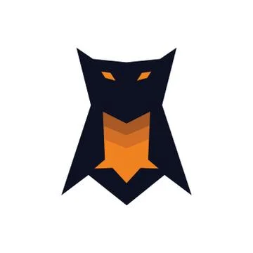A bold owl logo concept isolated on white Stock Illustration