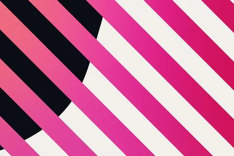 Bold pink and black diagonal stripes create a dynamic geometric background with Stock Illustration