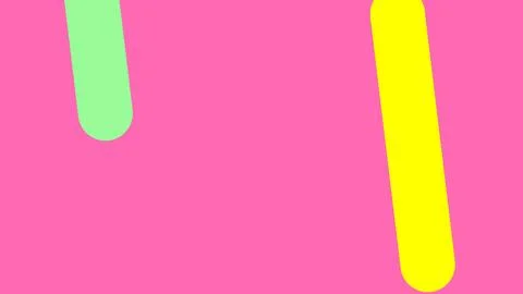 A bold pink background features two vertical rounded stripes in bright green  Ilustración de archivo