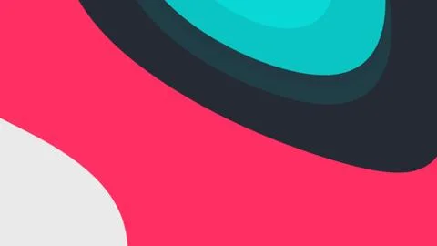 Bold pink background with large dark blue curved stripe and turquoise and tea Illustrazione stock