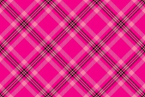 Bold pink plaid pattern, modern tartan design. Great for backgrounds, textile Stock Illustration