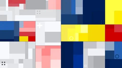 Bold, pixelated representation of abstract geometric artwork. Seamless pattern 스톡 일러스트