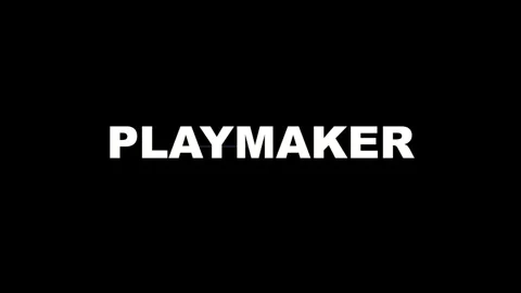 Bold 'PLAYMAKER' text animation, minimalist design ideal for sports, busine.. 库存影片 330280048