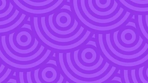 A bold purple pattern featuring concentric circles and arcs creating a dynami 库存插图