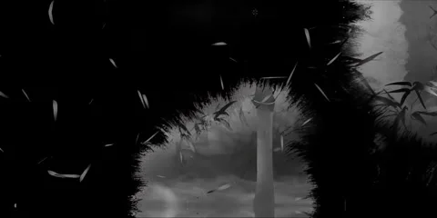 Bold Red and Black Ink Particle Effects - Seamless VJ Loop for Festival LED Stock Footage 306580573