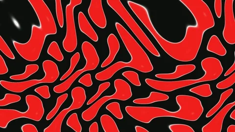 Bold Red and Black Organic Liquid Flow Pattern Animation Stock Footage 341609240