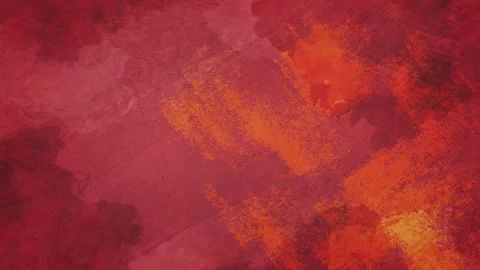 Bold red and orange grunge paint texture background with distressed brush Stock Footage 344577401