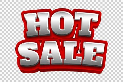 Bold red and silver hot sale text graphic Stock Illustration
