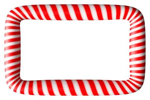 Bold red and white candy cane frame creates a cheerful border suitable for .. Stock Illustration