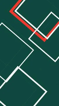 Bold red and white geometric arrows cut across a deep teal backdrop, creati.. Stock Illustration