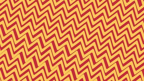 Bold red and yellow zigzag pattern fills the frame with high contrast and rhy Illustration