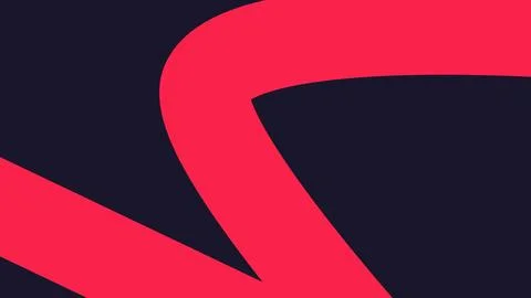 Bold Red Curves on Dark Abstract Background Stock Illustration