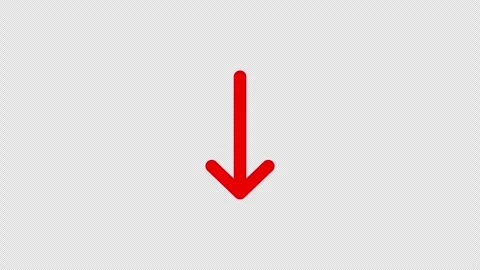 Bold red downward arrow animation Stock Footage 330432350