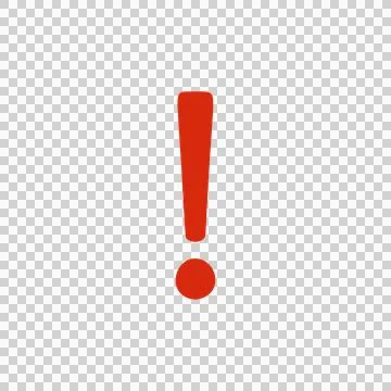 Bold Red Exclamation Mark Symbol for Alert Warning and Notification Stock Illustration