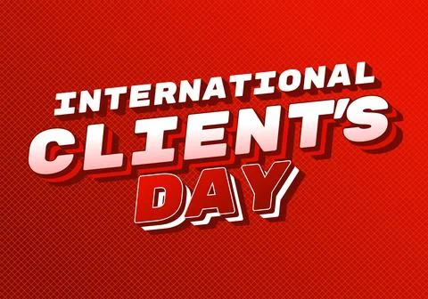 Bold red graphic with comic style 3d white and red text reading internation.. Illustrazione stock