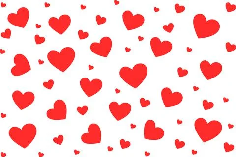 Bold Red Hearts Pattern illustration Stock Illustration