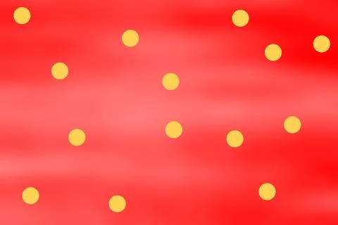 Bold Red Polka Dot Pattern With Golden Yellow Dots Easter Abstract Background Stock Illustration