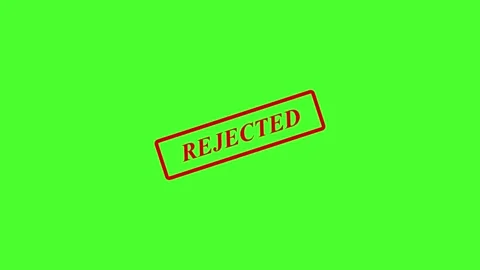 A bold red rejected stamp on a bright green background. Rejected stamp cont.. Stock Footage 337567657