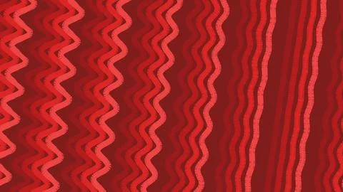 Bold red wavy vertical lines create an abstract textured pattern with varying Stock Illustration