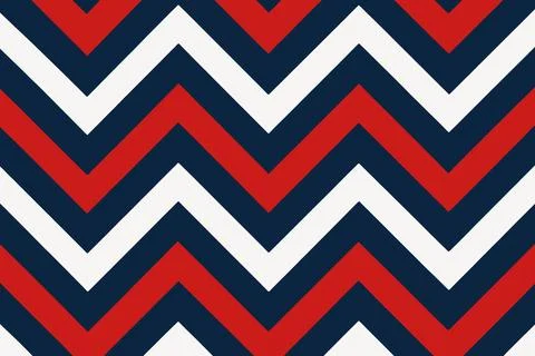 Bold red white and blue chevron pattern seamless geometric background イラスト素材