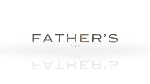 Bold reflection celebrating Father's Day with eye-catching logo Stock Footage 275043771