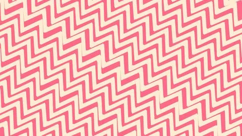 A bold repeating zigzag pattern in pink and beige creates a lively geometric  Ilustración de archivo