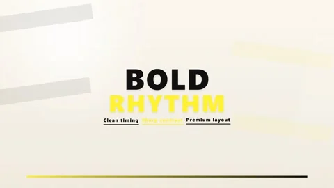 Bold Rhythm Animated Text Motion Graphics Modern Clean Design Video stock 332695251