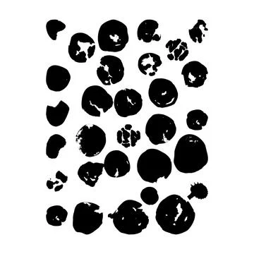 Bold round brush strokes collection. Stock Illustration