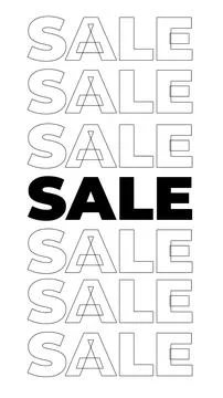 Bold Sale Announcement with Emphasized Text Design. 스톡 일러스트