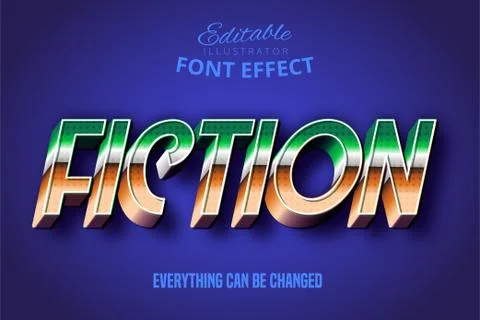 Bold script retro text style font effect Stock Illustration