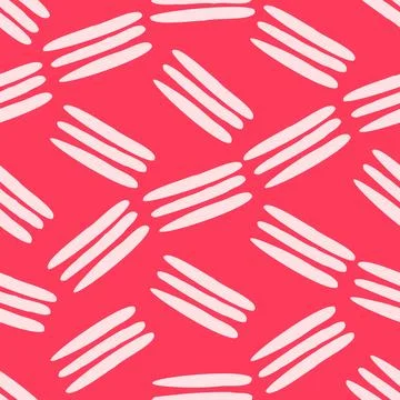 Bold seamless pattern with red abstract lines Stock Illustration