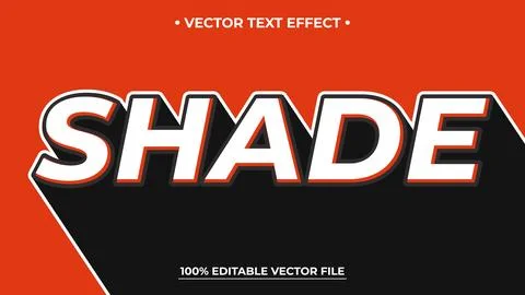 Bold Shade Text Effect with Long Shadow on Orange and Black Background Stock Illustration