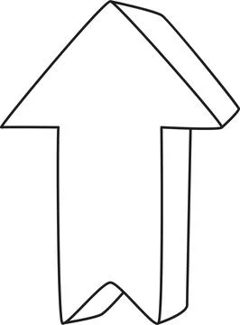 Bold Single Upward-Pointing Arrow Icon Illustration Stock Illustration