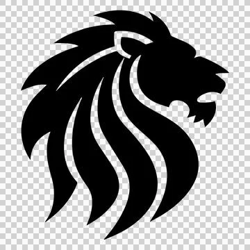 Bold, sleek lion silhouette. Stock-Illustration