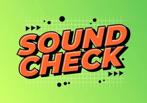 Bold Sound Check Text Effect with Modern Comic Style Typography Stock Illustration