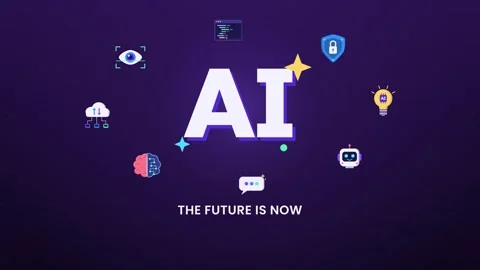 Bold sparkling letters revealed while eight tech icons fan out into an orbit Видео 348702631