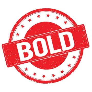 BOLD stamp sign red Stock Illustration
