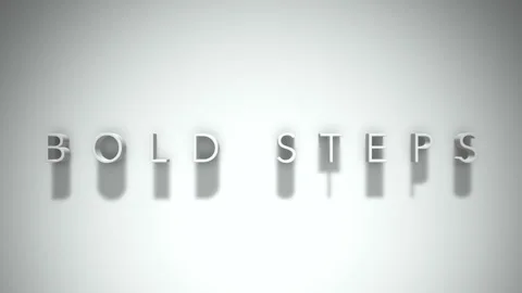 Bold Steps 3D title animation with shado... | Stock Video | Pond5