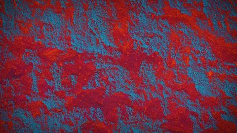 Bold stone texture featuring vivid red and cyan tones with rugged patterns,.. Stock Illustration