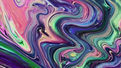 Bold Streams Of Green Pink And Blue Flow Together. Stock Footage 294966883