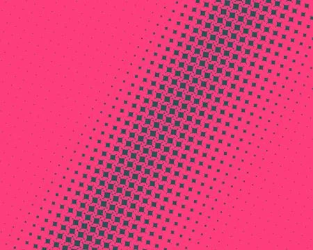 A bold teal woven pattern sweeps diagonally through a hot pink field, combi.. 库存插图
