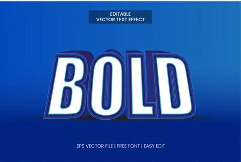 BOLD TEXT EFFECT Stock Illustration