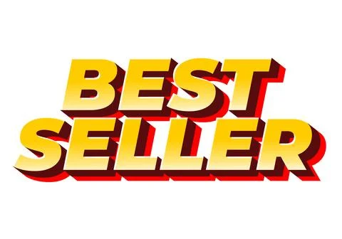 Bold text graphic featuring the words best seller in a three dimensional st.. 스톡 일러스트