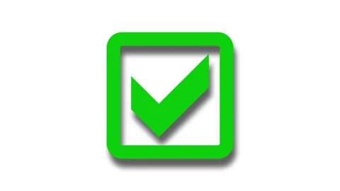 Bold tick mark bov isolated animation, Check mark animated icon Checkmark o.. Stock Footage 307125802