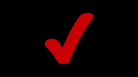 Bold tick mark symbol animation, symbolizing approval or correctness Stock Footage 307125251