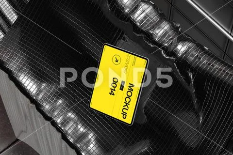 Bold Ticket Card Mockup PSD Template